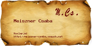 Meiszner Csaba névjegykártya